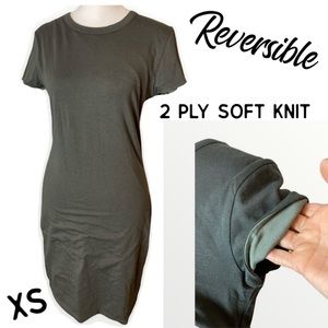 Women's 2 Ply Cotton Elastane Reversible Blend Stretchy Dress size XS